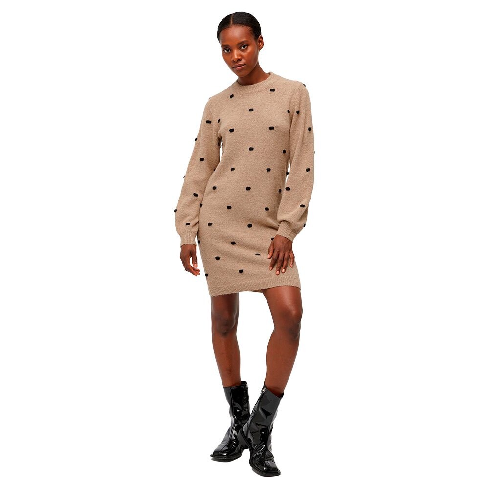 

Короткое платье Object Eve Nonsia Long Sleeve, коричневый