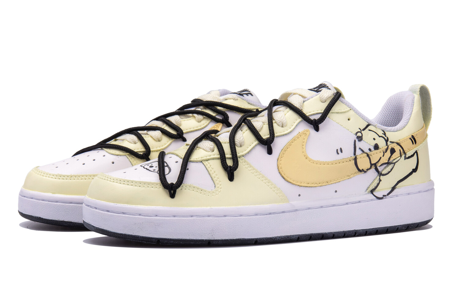 

Кроссовки для скейтбординга Court Borough женские, низкие, белые/желтые Nike