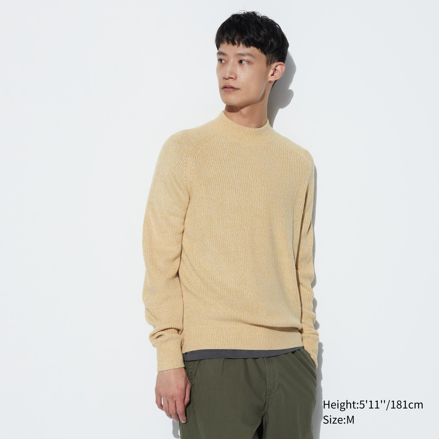 

Джемпер Uniqlo мужской трикотажный, желтый