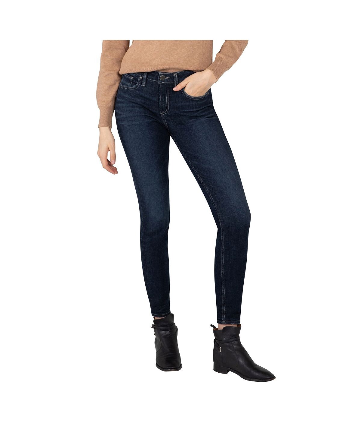 

Женские джинсы скинни Curvy с высокой посадкой Silver Jeans Co.