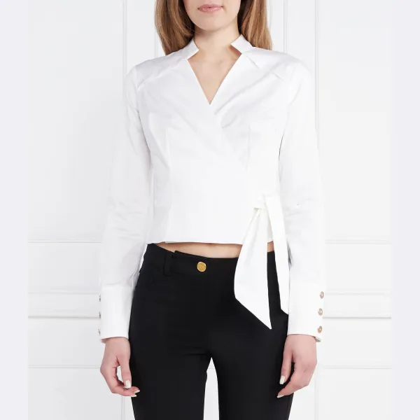 

Укороченная рубашка Elisabetta Franchi, белый