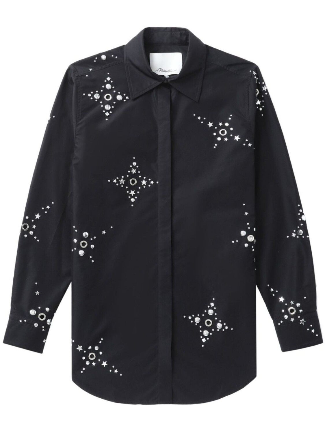 

3.1 Phillip Lim рубашка с длинными рукавами и заклепками, черный