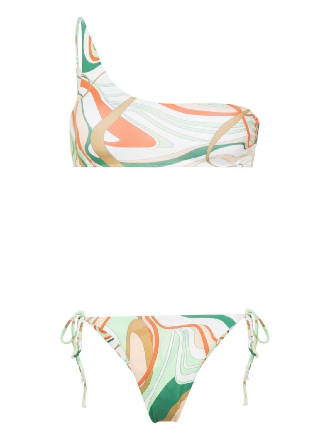 

Bikini Lovers бикини Edda на одно плечо, нейтральный цвет