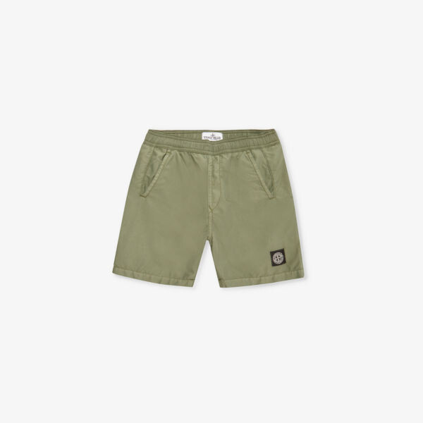 

Тканые шорты с нашивкой-логотипом 4–14 лет Stone Island, зеленый