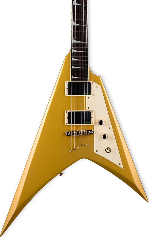 Электрогитара ESP LTD KH-V Kirk Hammett Signature Series Electric Guitar, Metallic Gold w/Case