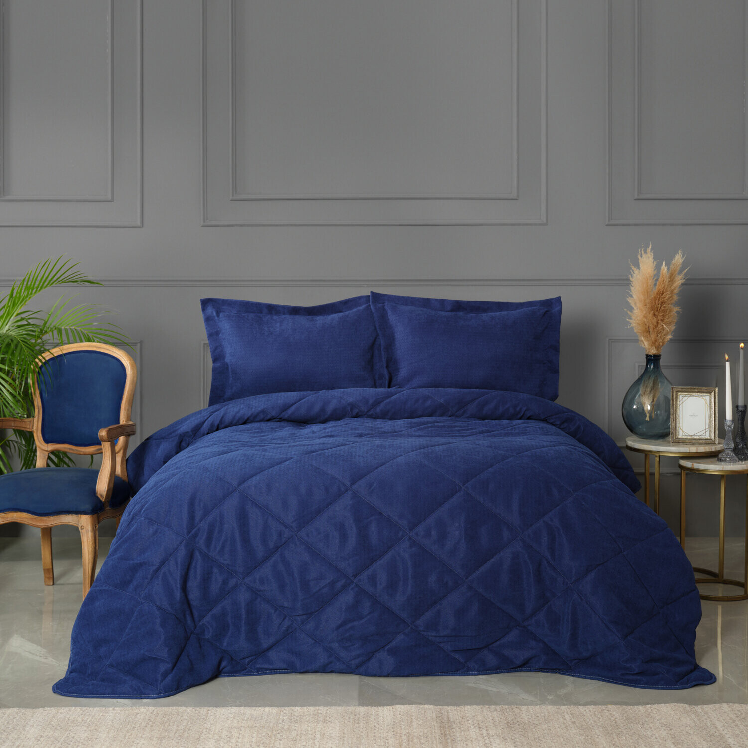 

Комплект постельного белья Karaca Home Glaze Blue Частный двухместный комфортный комплект