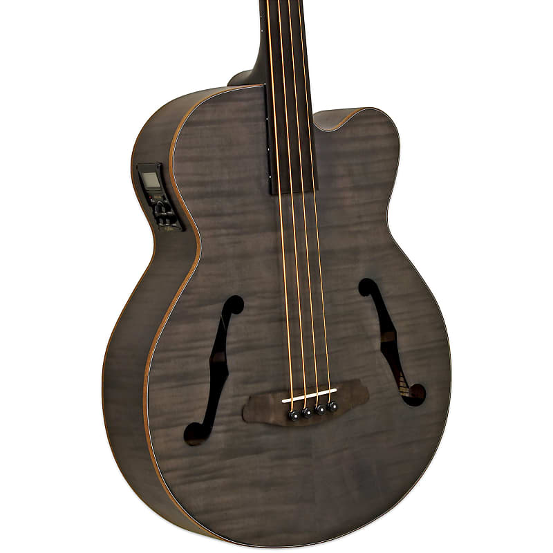 Басс гитара Aria FEB-F2/FL Full Scale Fretless Acoustic Electric Bass Stained Black w/ Gig Bag