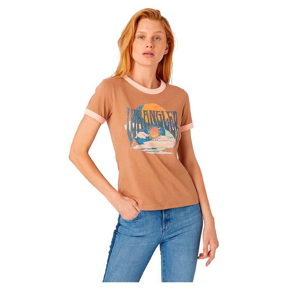 

Футболка Wrangler Ringer Tee Slim, коричневый