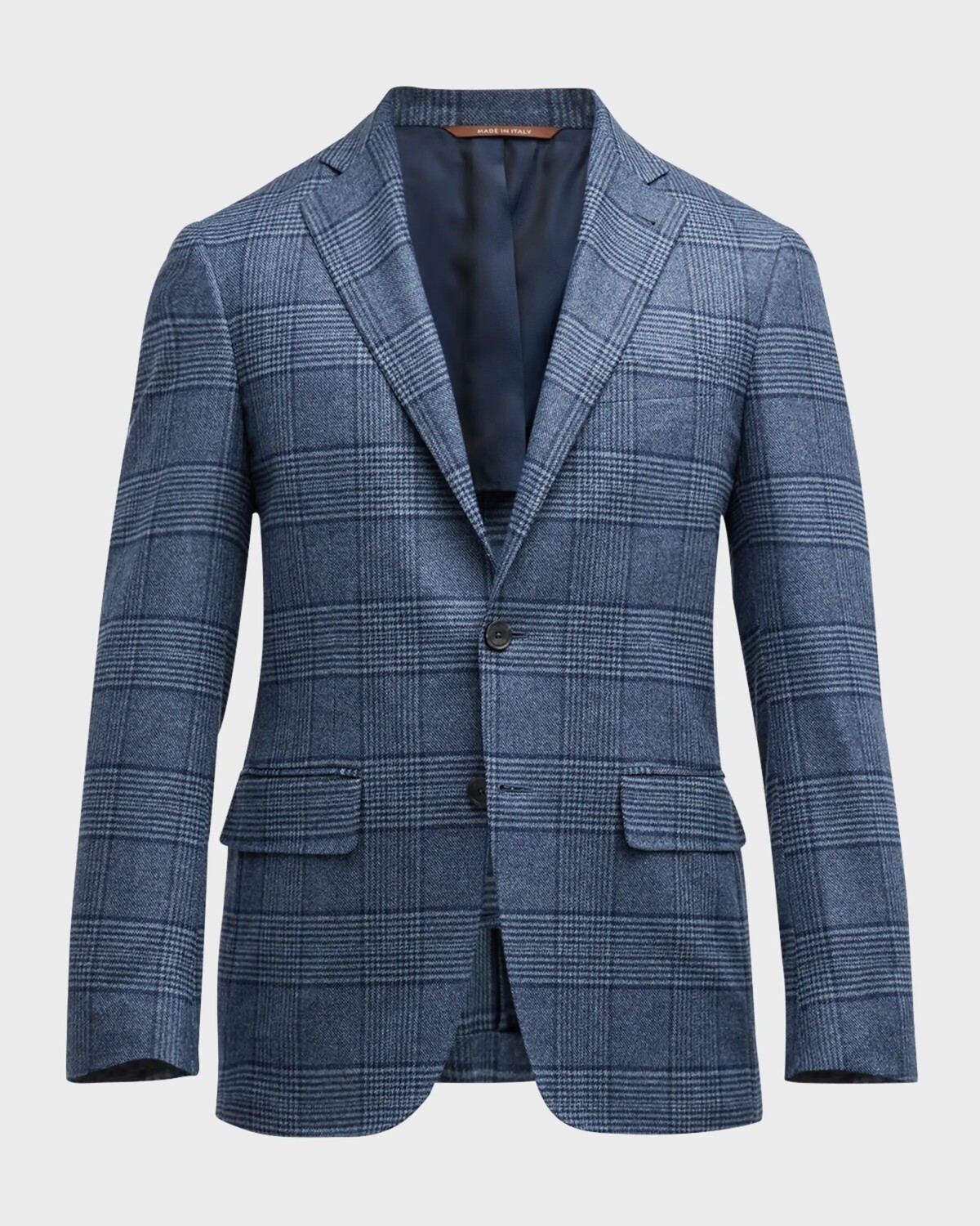 

Мужское спортивное пальто в крупную клетку Canali, цвет Lt Blue