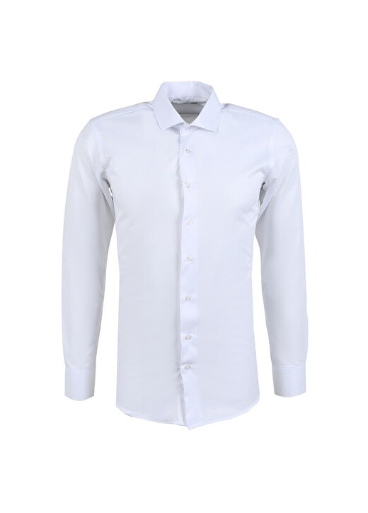 

Белая мужская рубашка Slim Fit с классическим воротником Süvari