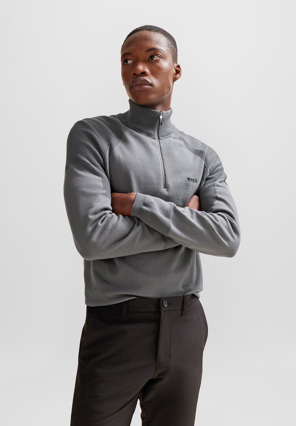 

Свитер Perform-X Qz BOSS, цвет medium grey