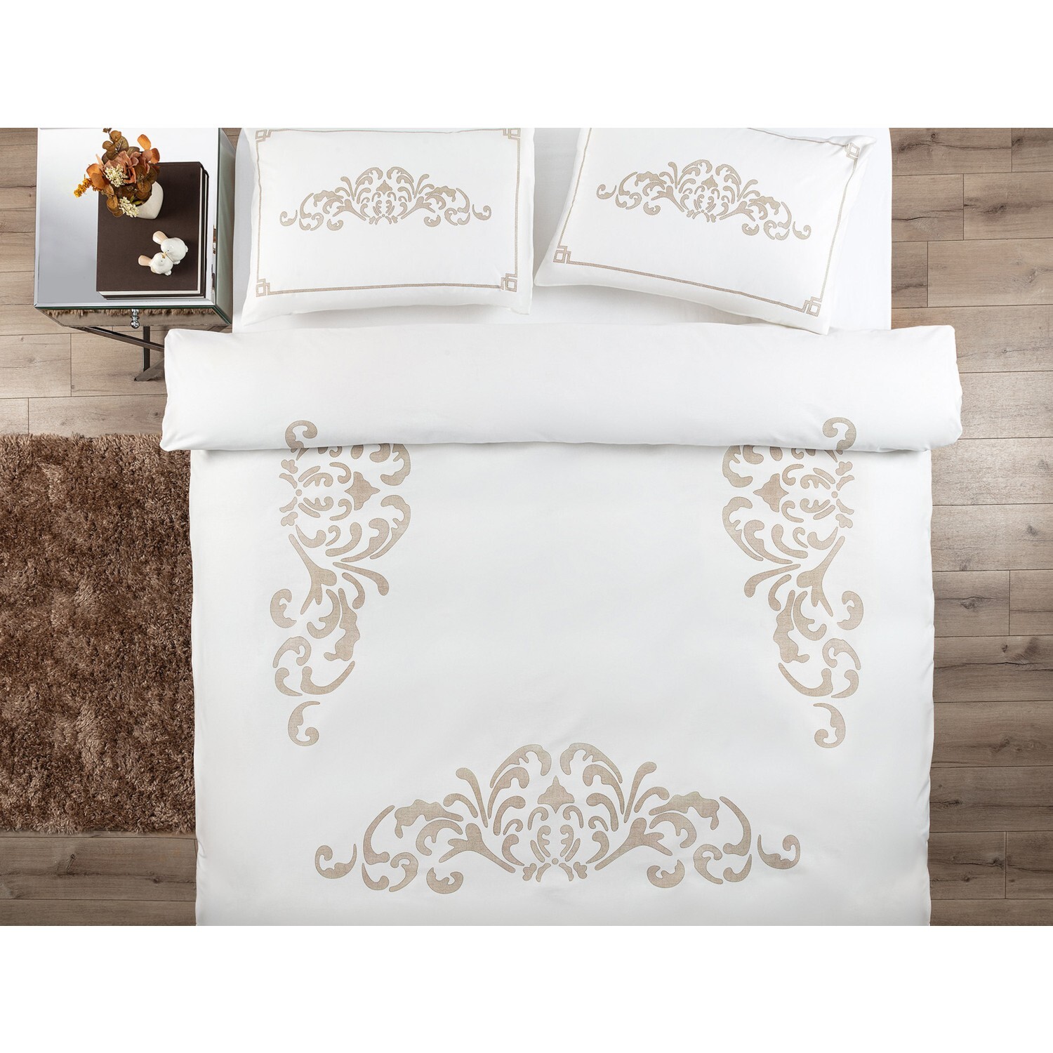 

Комплект постельного белья размера King Size Madame Coco Brun — бежевый