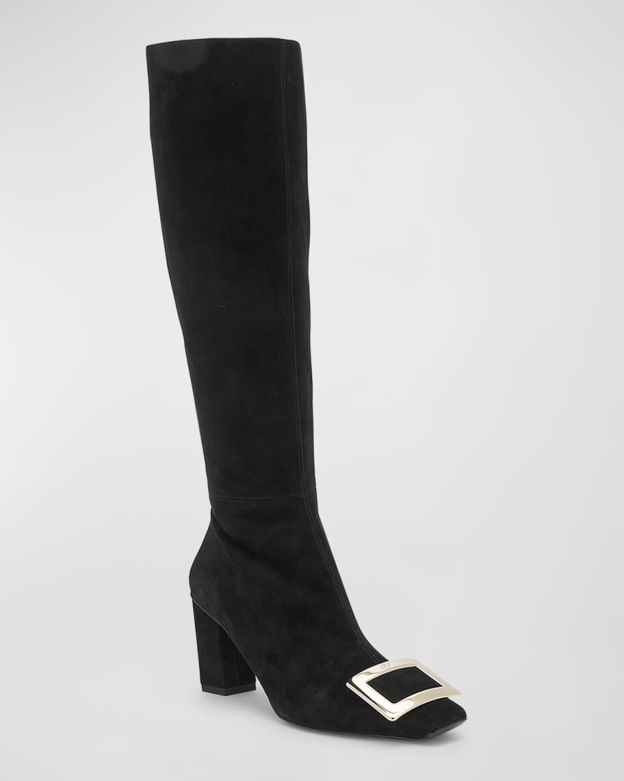 

Замшевые сапоги с пряжкой Belle Vivier Roger Vivier