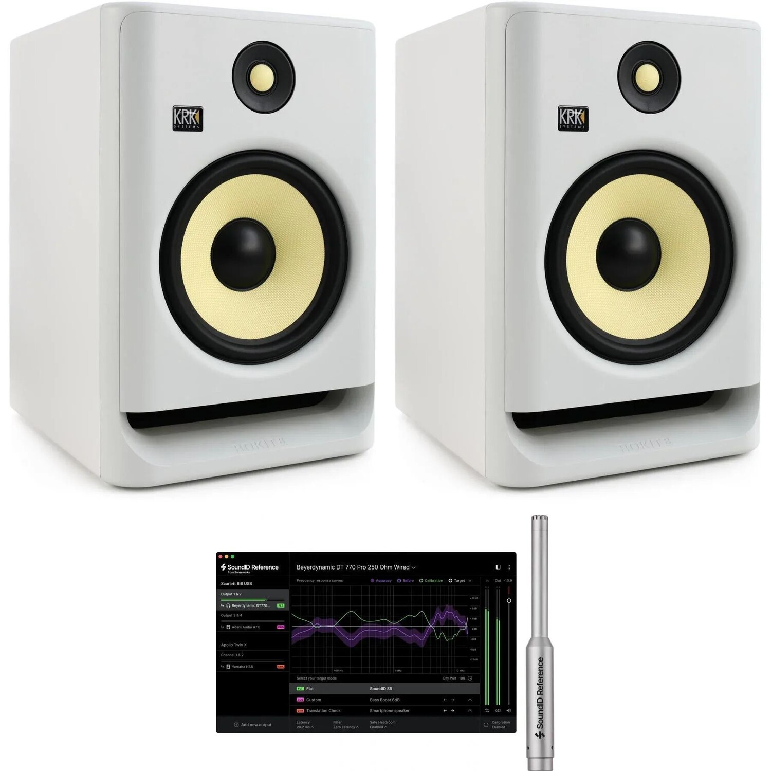 

KRK ROKIT 8 G4 Белый шум 8-дюймовый активный студийный монитор, белый