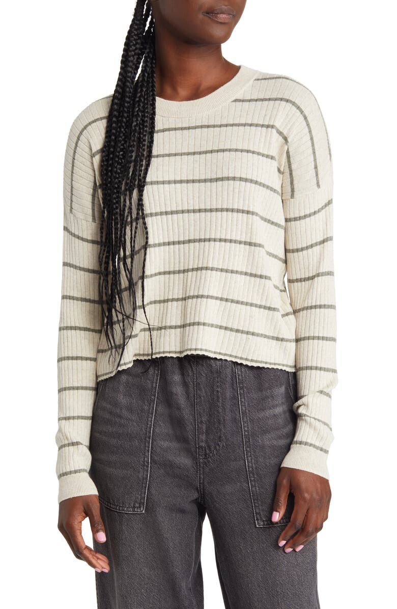 

Полосатый свитер с круглым вырезом без завязок MADEWELL