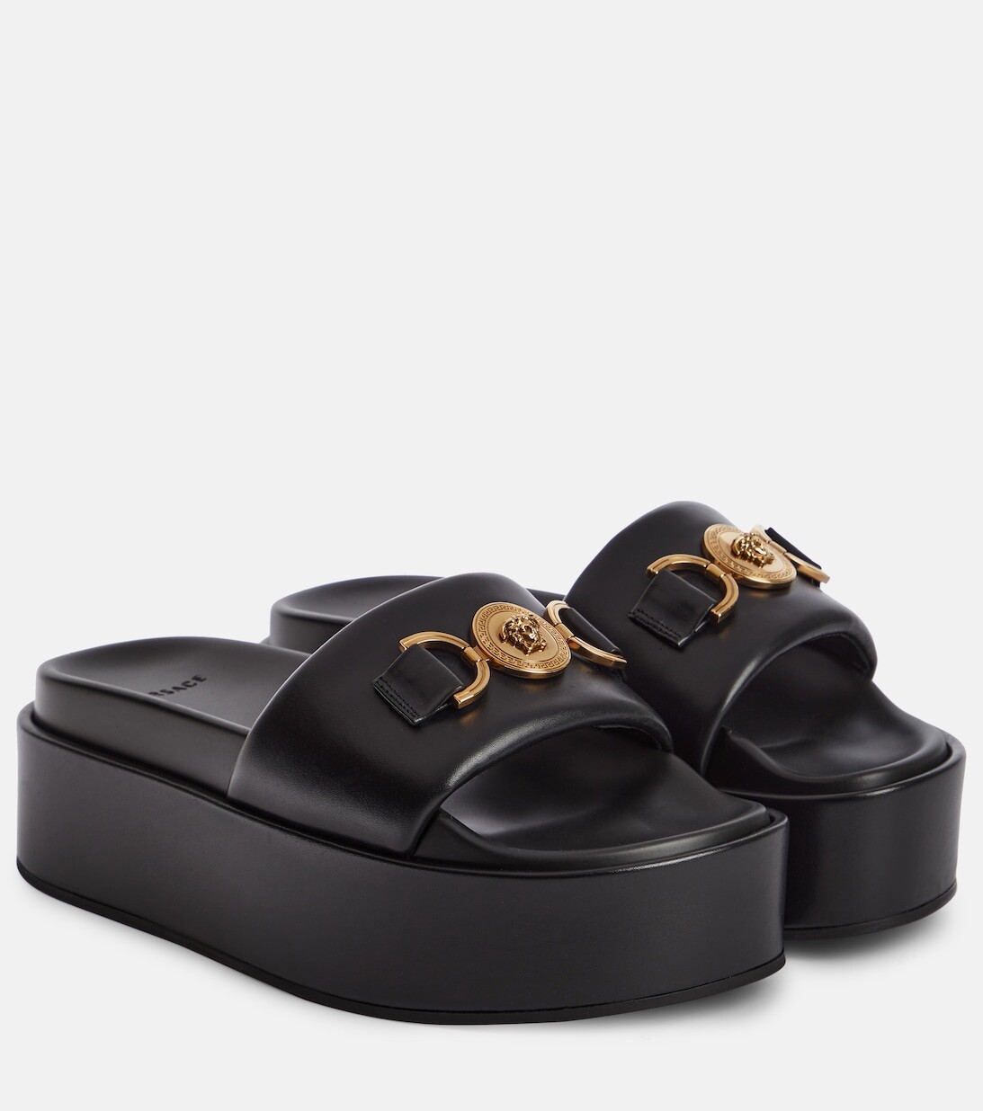 

Кожаные шлепанцы Medusa '95 на платформе Versace, черный