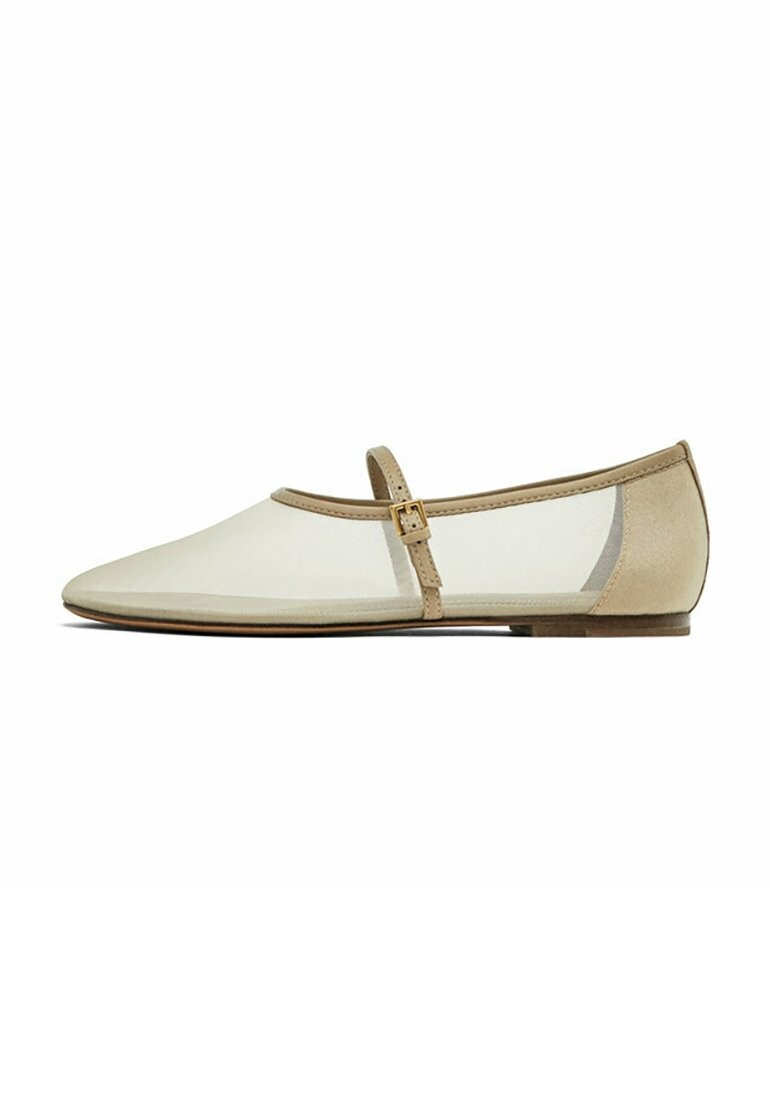 

Балетки с ремешками WITH STRAP ACROSS THE INSTEP Massimo Dutti, цвет light brown