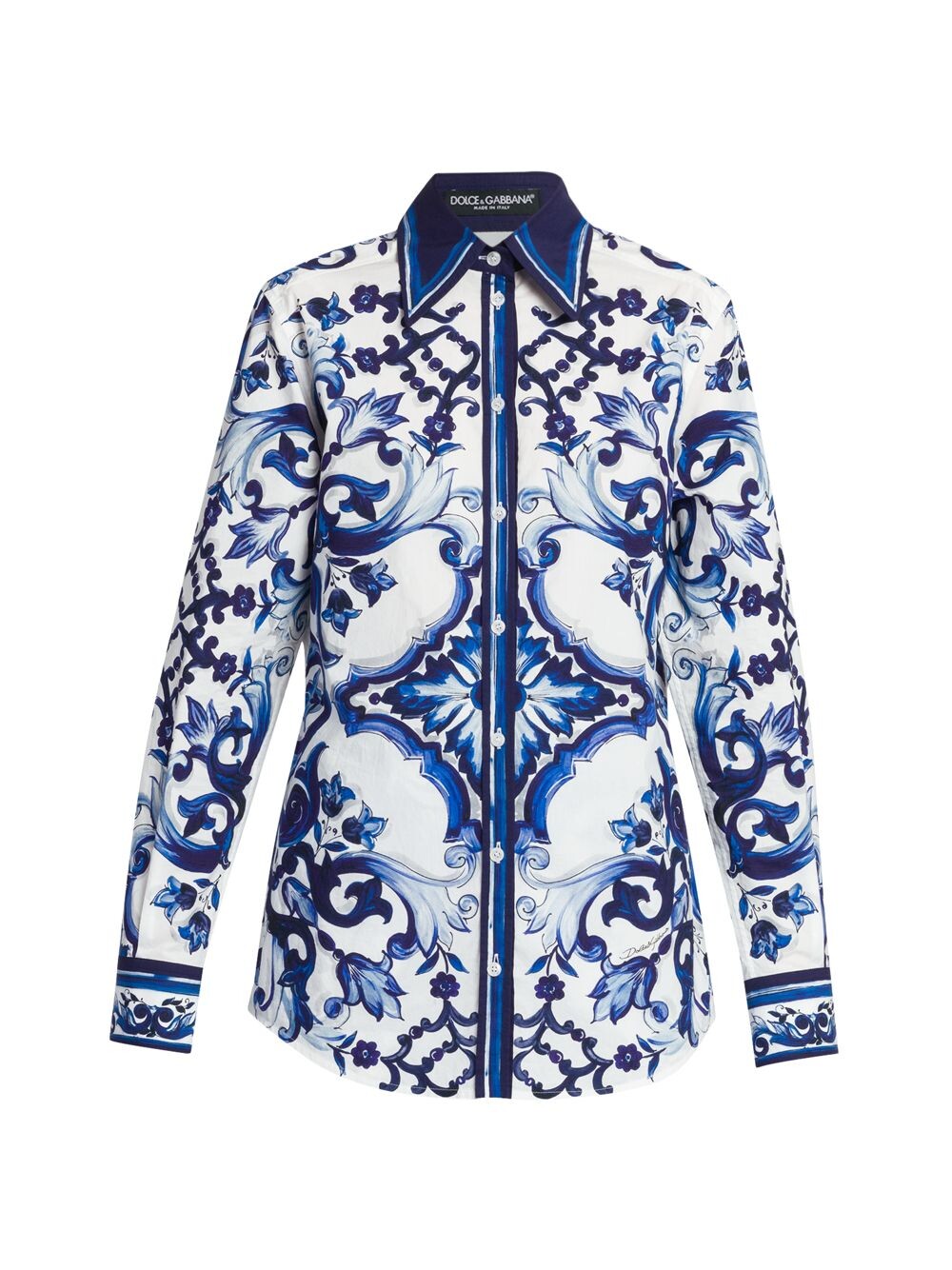 

Рубашка из расписного поплина Blu Mediterraneo DOLCE&GABBANA