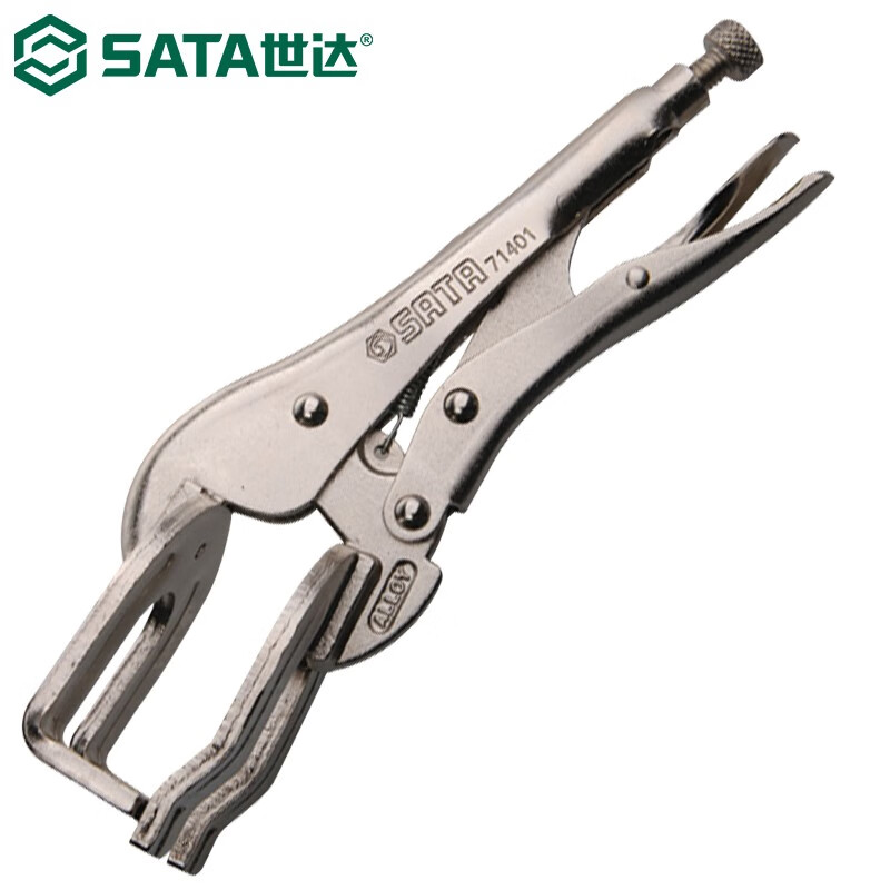 SATA 71401 Мощные клещи для сварки, клещи для сварки дожига, ручные плоскогубцы с квадратной горловиной, экономичные плоскогубцы с фиксированным зажимом 9 дюймов