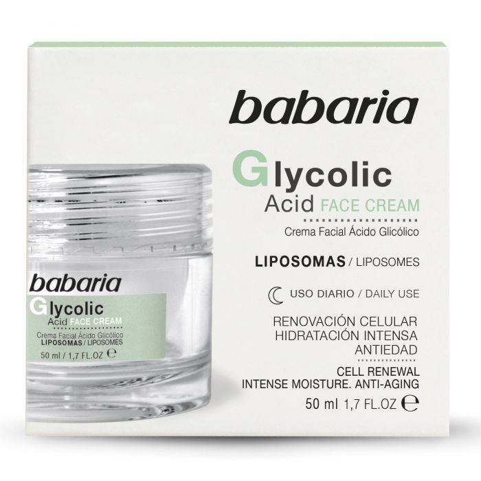 Ночной крем Crema Facial de Noche Glycolic Acid Babaria, 50 ml скрабы и пилинги для лица seauty пилинг для лица 12% антивозрастной с гликолевой кислотой