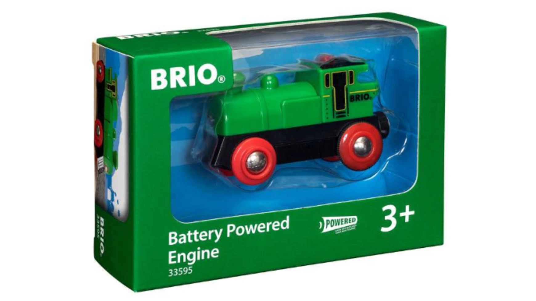 Brio Bahn Аккумуляторный локомотив Speedy Green светящийся прозрачный скоростной поезд с шестеренками и звуковым эффектом