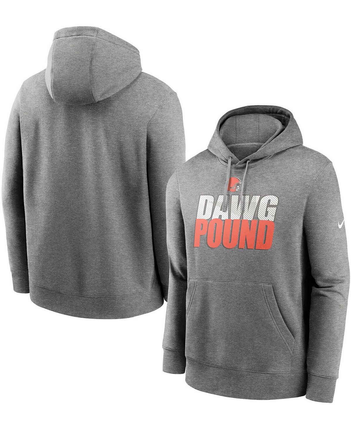 

Мужской серый пуловер с капюшоном Cleveland Browns Fan Gear Local Club Nike