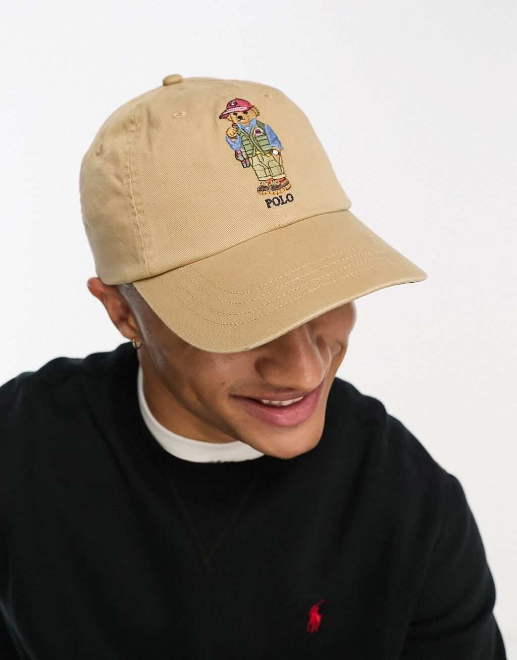 

Светло-коричневая кепка Polo Ralph Lauren с логотипом медведя