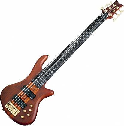 Басс гитара Schecter 2791 6-String Stiletto Studio-6 FL Fretless Electric Bass- Honey Satin