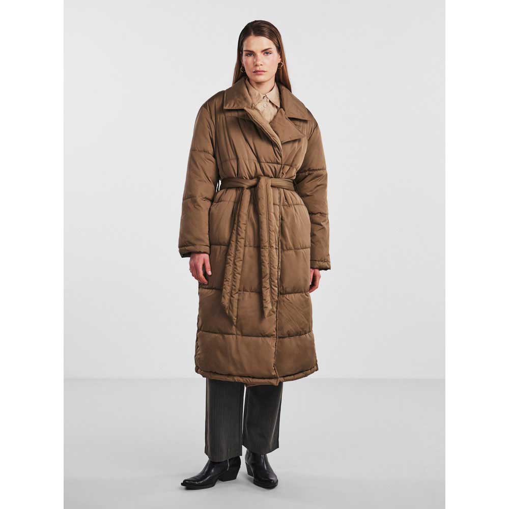 Пальто Yas Luffa Padded, коричневый цена и фото