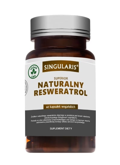 Singularis, Natural Resveratrol 250 мг 60 веганских капсул