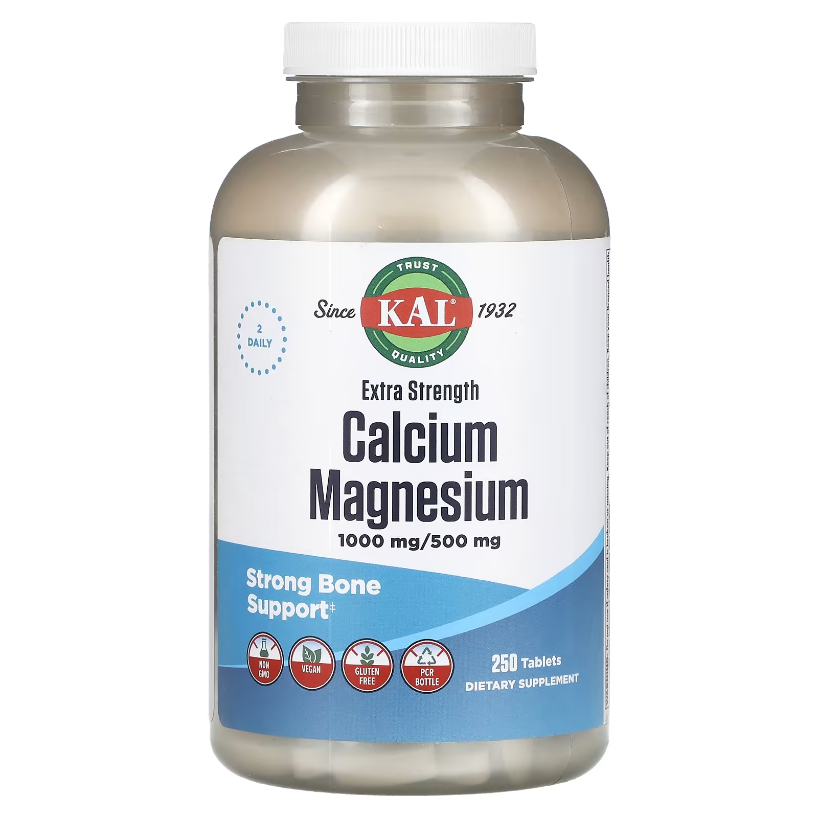 Пищевая добавка KAL Кальций-магний, 250 таблеток пищевая добавка kal магний витамин d3