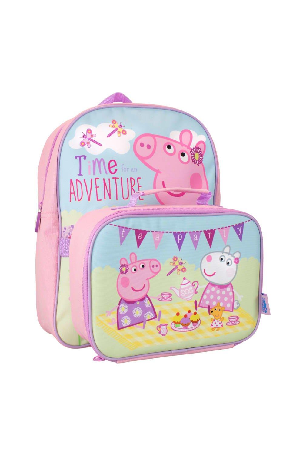 Детский рюкзак и набор для обеда Peppa Pig, розовый пазл origami 24эл 32 8 22см свинка пеппа день в зоопарке 04285