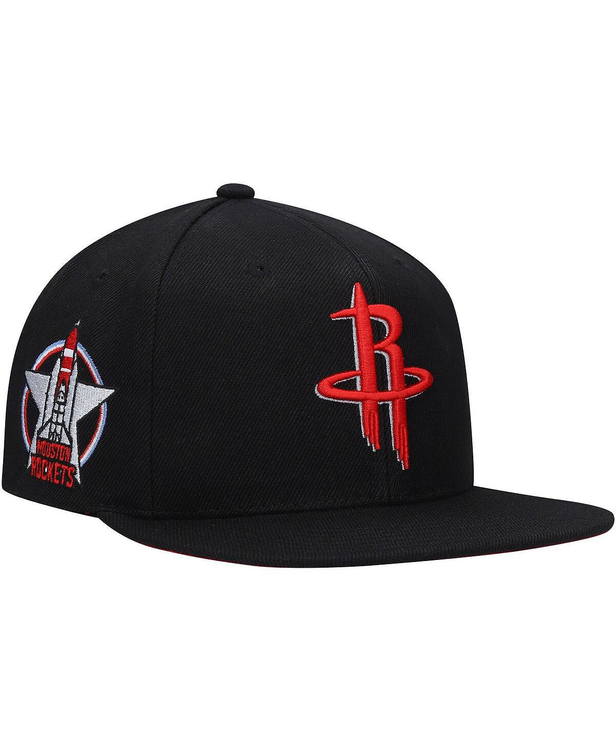 

Мужская черная кепка Snapback Houston Rockets с индивидуальной нашивкой Mitchell & Ness