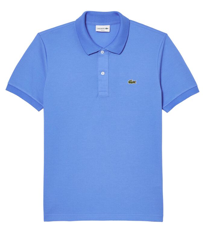 Рубашка-Поло узкого кроя Lacoste, синий