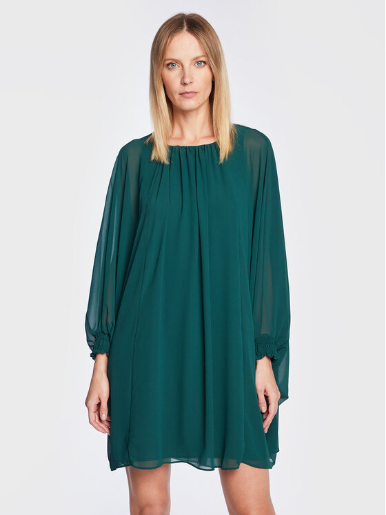 Коктейльное платье свободного кроя Naf Naf, зеленый