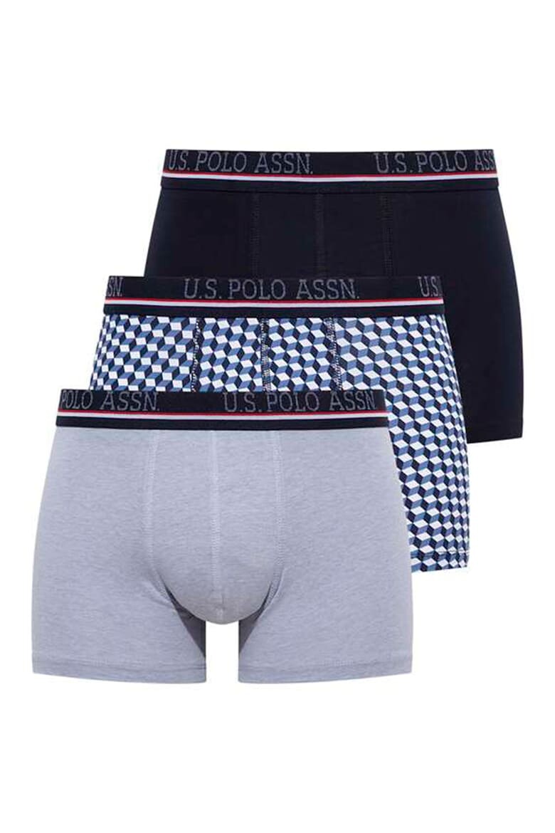 

Боксеры с логотипом на поясе - 3 пары U S Polo Assn , белый