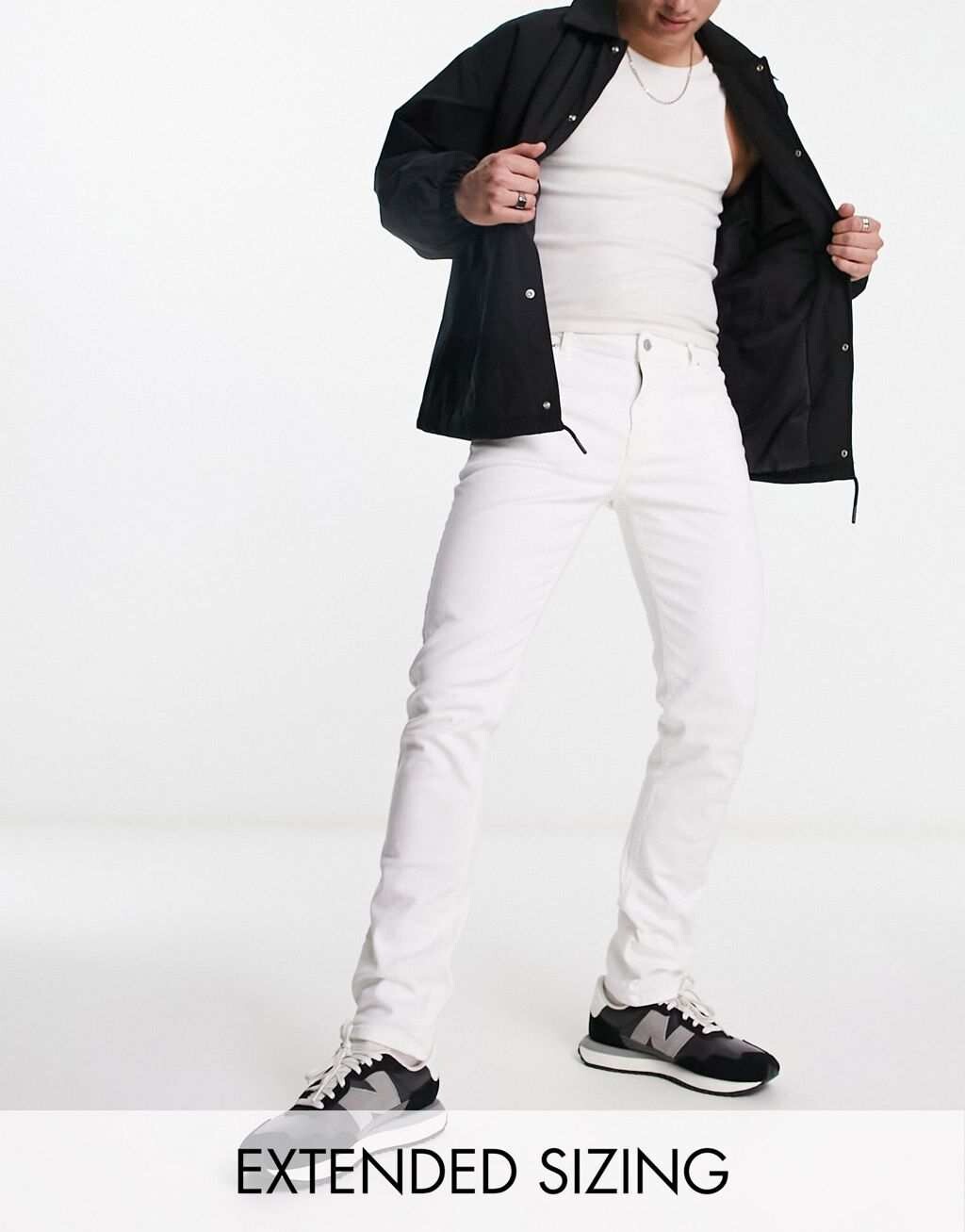 

Белые джинсы скинни ASOS DESIGN