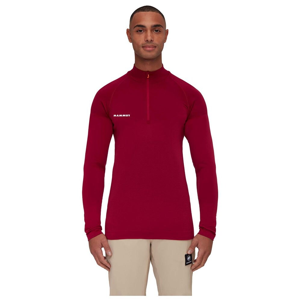 Футболка с длинным рукавом Mammut Trift Half Zip, красный