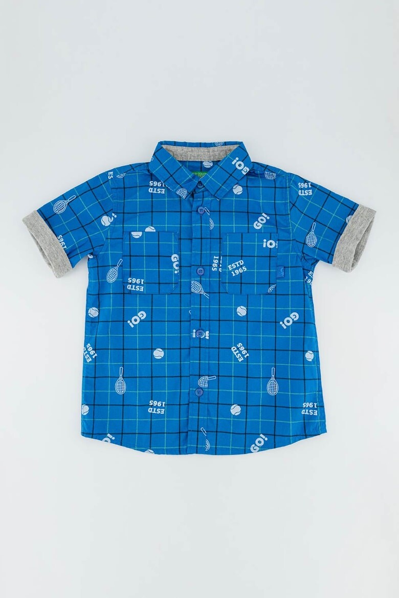 

Рубашка с узорами и карманами United Colors Of Benetton, серый