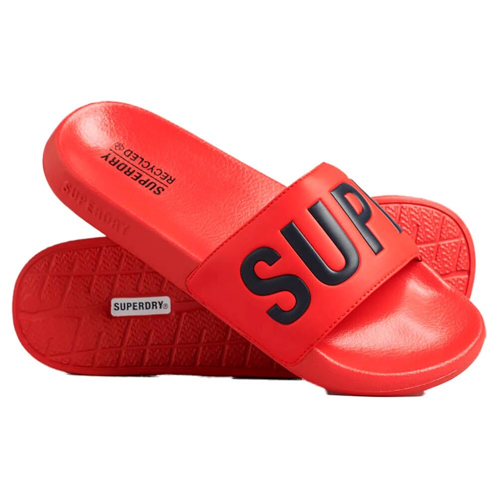 Шлепанцы Superdry Code Core Vegan Pool, красный