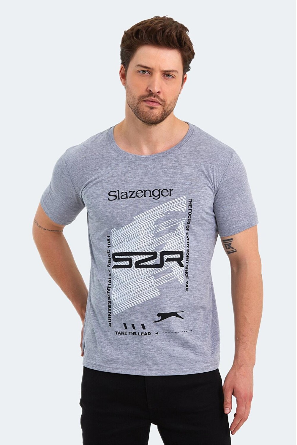 

KALJU Мужская футболка серая SLAZENGER, Серый