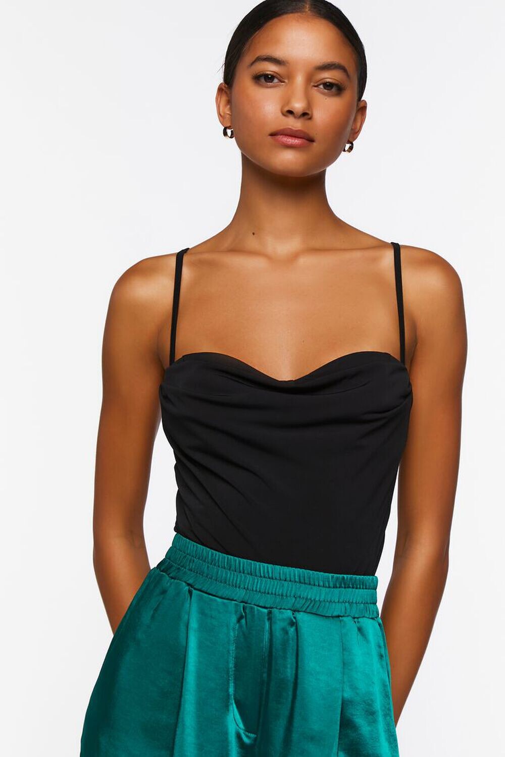 

Боди на бретельках Sweetheart Forever 21, черный