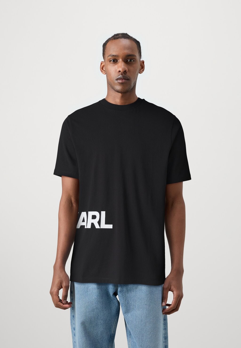 

Футболка с принтом CREW NECK KARL LAGERFELD, черный