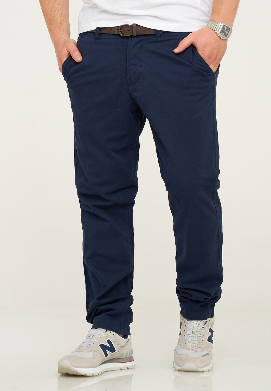 

Брюки чинос Jack & Jones hose JJCS Basic Jeanshose Stoffhose, цвет Navy Blazer