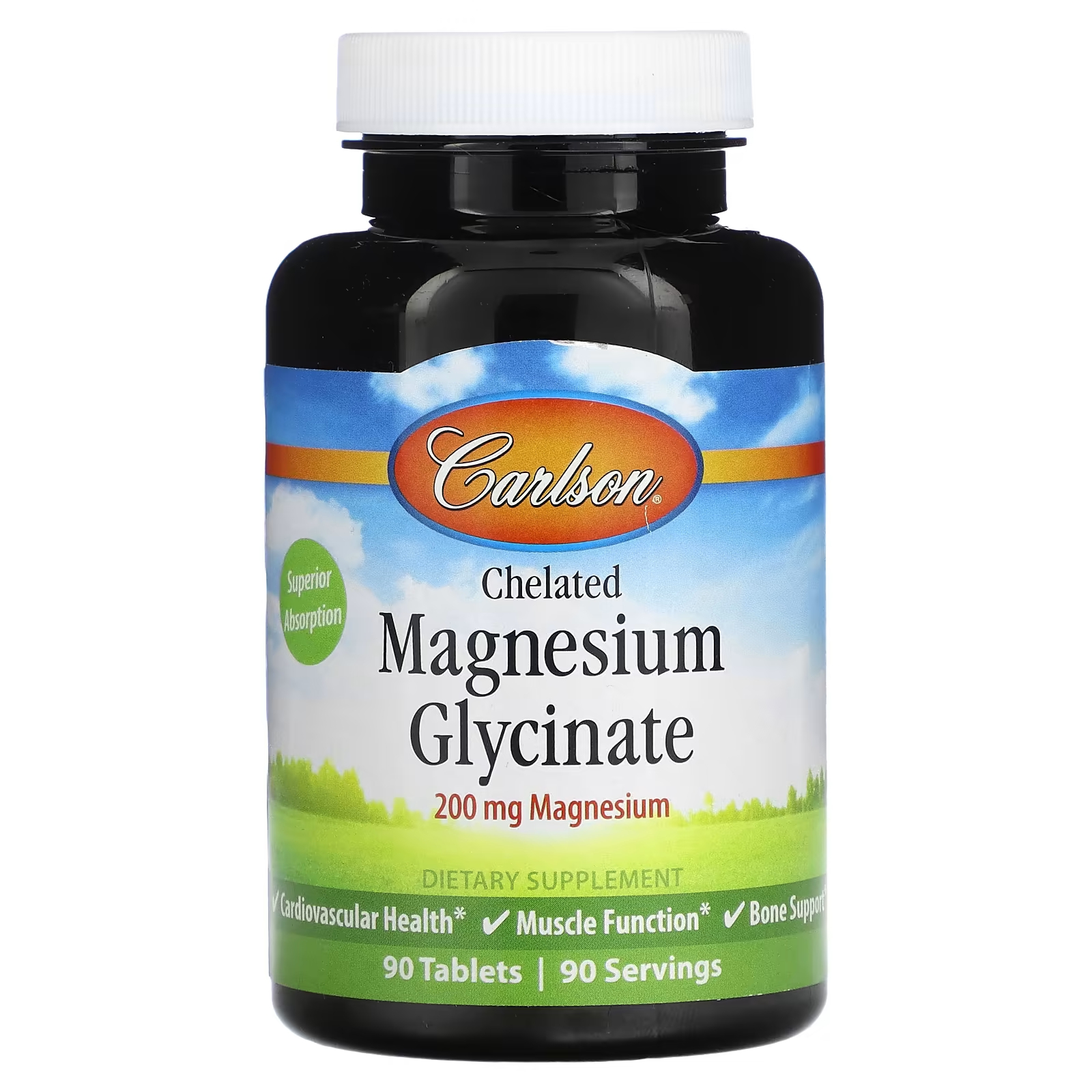 Хелатный глицинат магния Carlson 200 мг, 90 таблеток kal таурат магния плюс 200 мг 90 таблеток