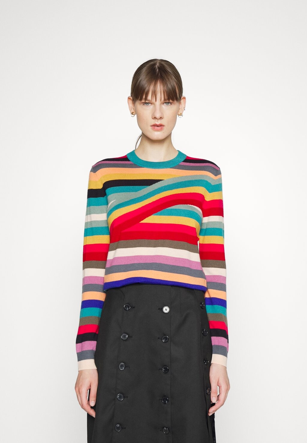 

Свитшот PS Paul Smith ЖЕНСКИЙ КРУГЛЫЙ ВЫРЕЗ, разноцветный