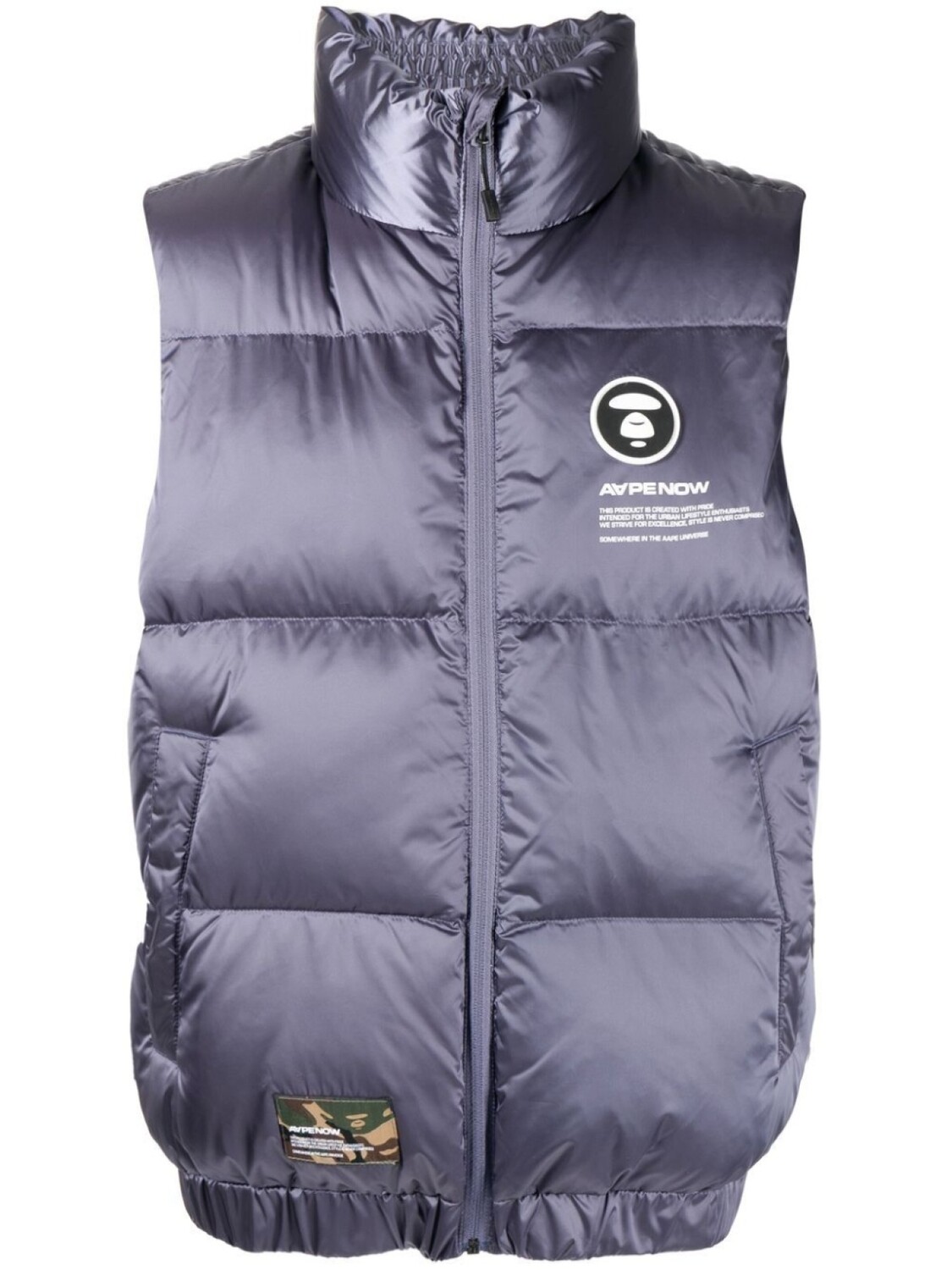 

Жилет с нашивкой-логотипом AAPE BY *A BATHING APE, синий