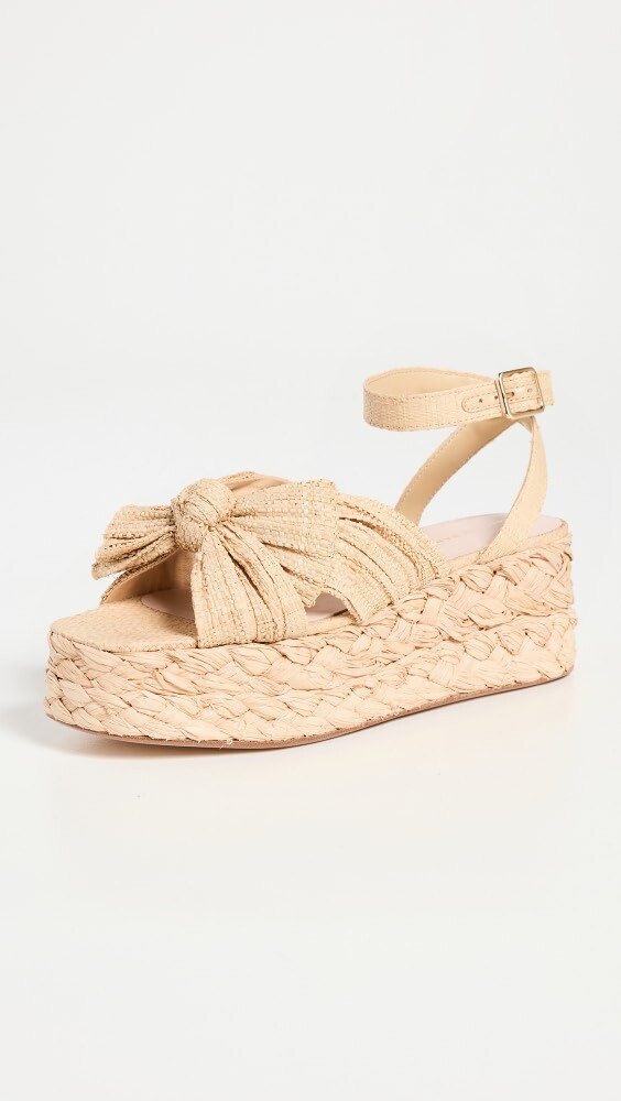 

Эспадрильи Loeffler Randall Gaby Pleated Bow Bow Braided, натуральный