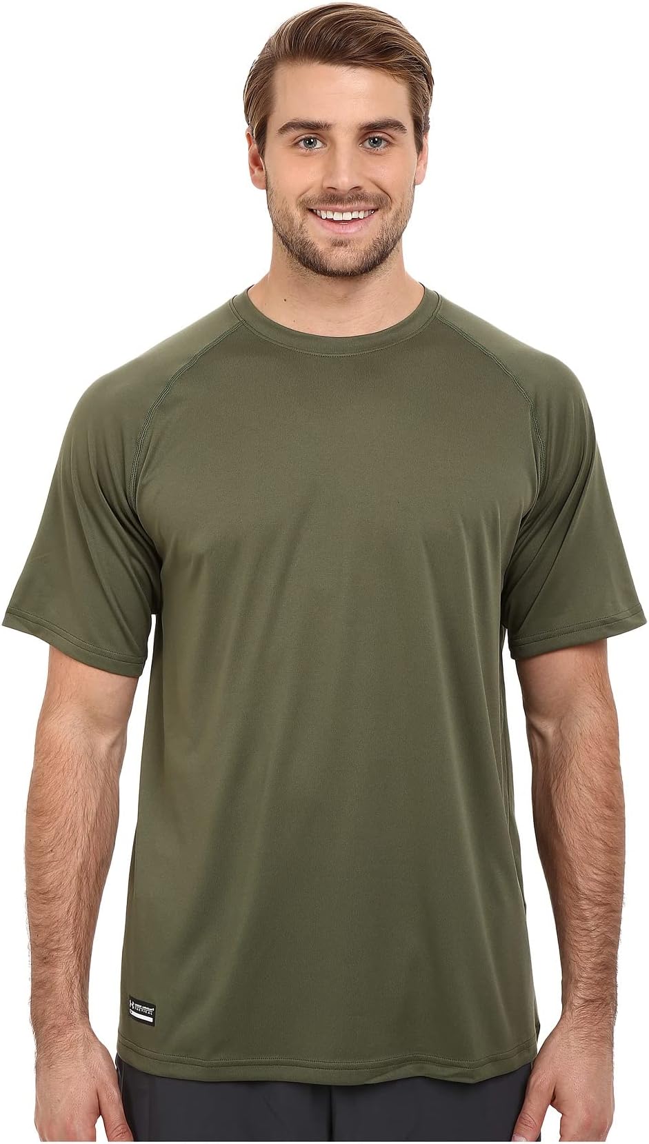 Футболка UA Tac Tech Under Armour, цвет Marine OD Green футболка с короткими рукавами ua tech under armour цвет marine od green black