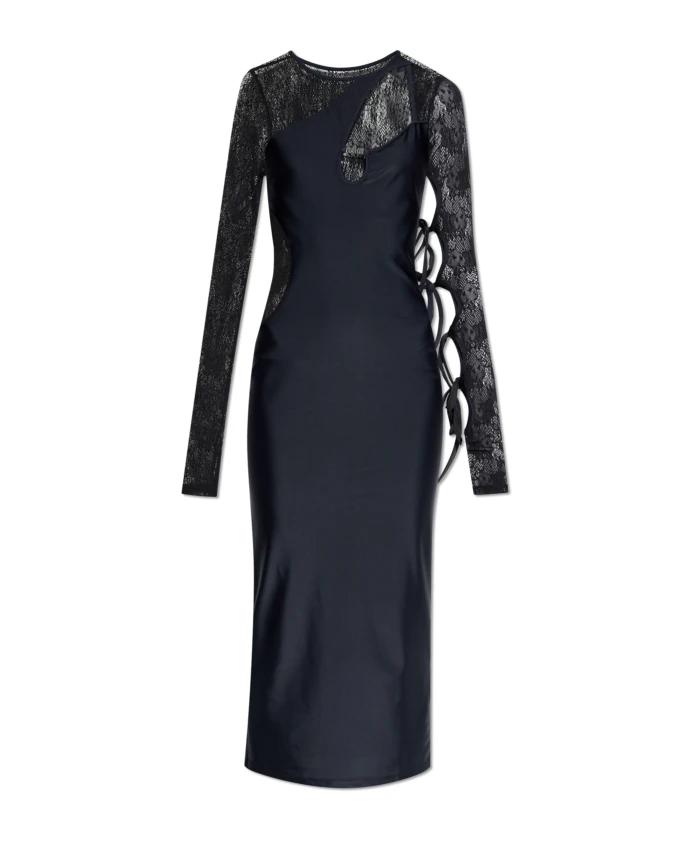 

Платье с кружевом Versace Jeans Couture, черный